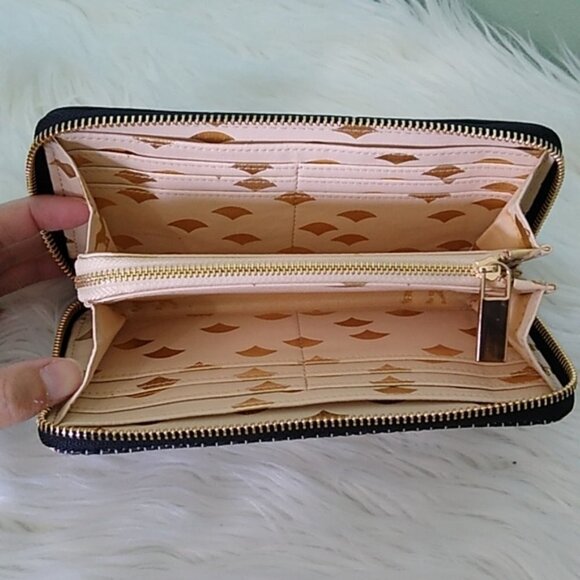 Deux Lux Ravello Crystal Embellished Woven Stripe Zip Around Wallet - Picture 5 of 15